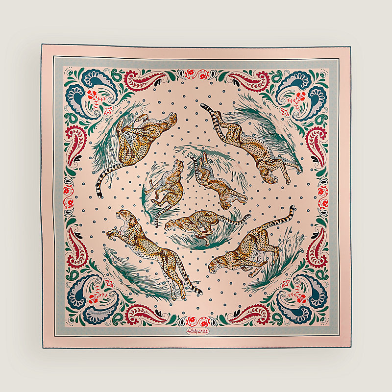 Guepards Bandana double face scarf 90 | Hermès Thailand